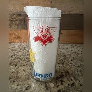 Vintage Bozo the Clown Glass Tumbler